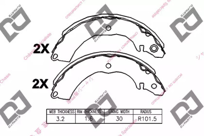 Комлект тормозных накладок DJ PARTS BS1365